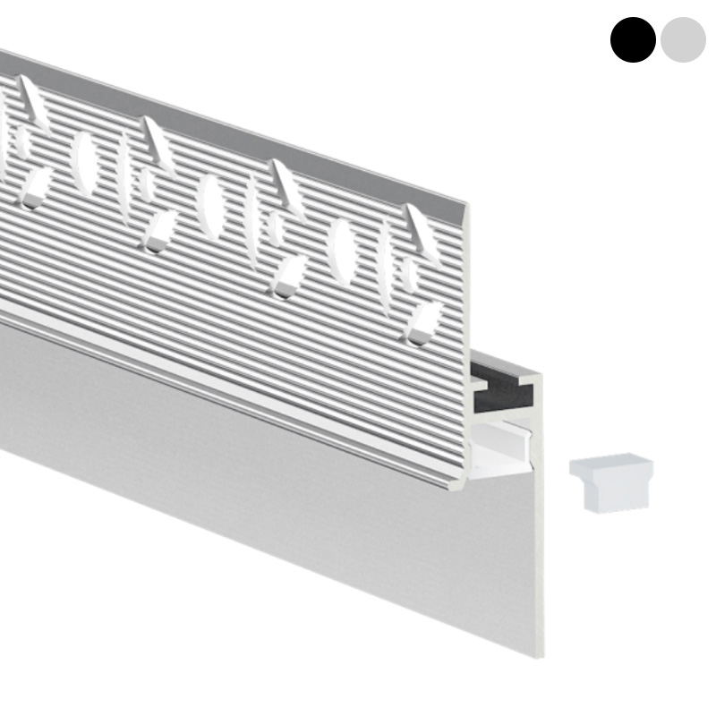 Drywall LED Aluminum Baseboard For 8mm Strip Light